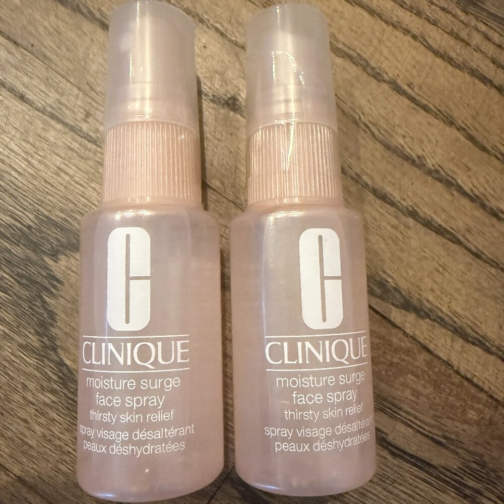 TWO Clinique travel moisture surge face spray. 1 FL OZ / 30 mil each NEW~Sealed